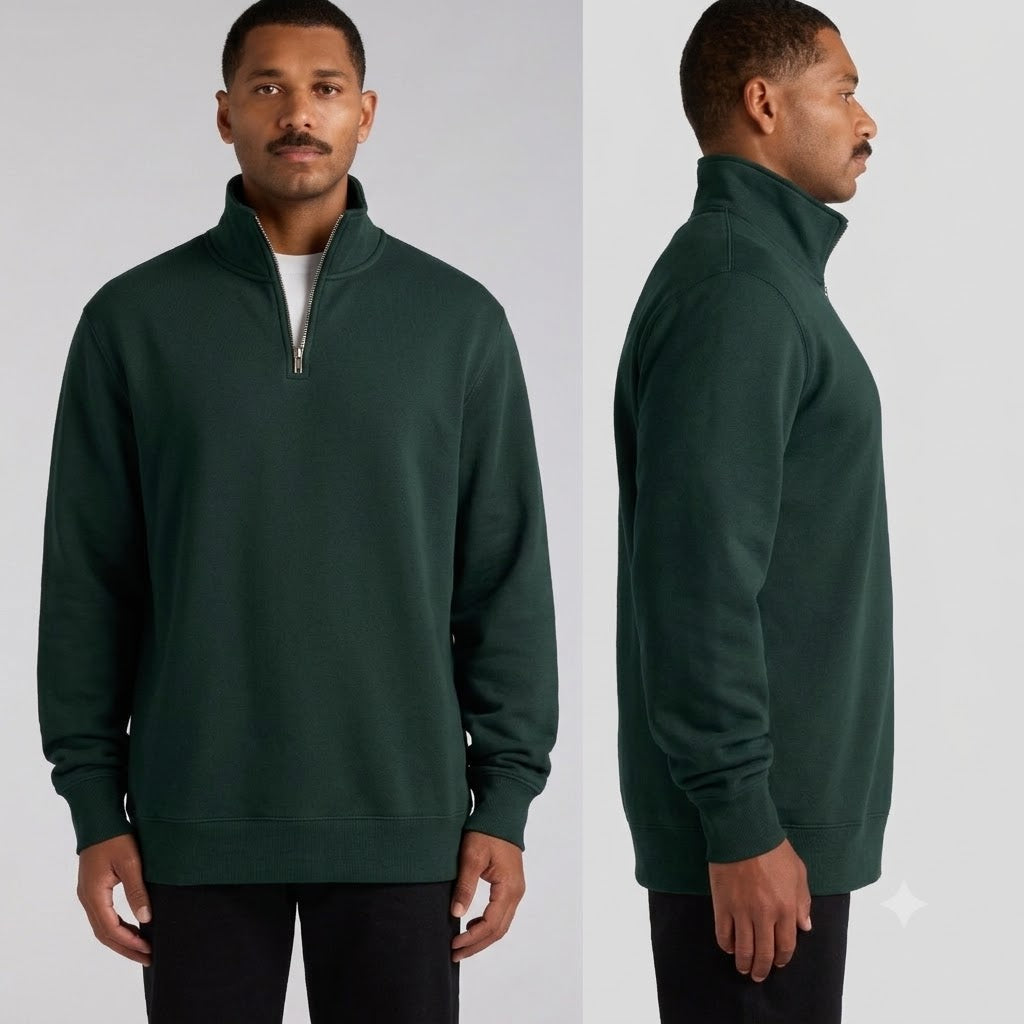 Stencil Half Zip Crew