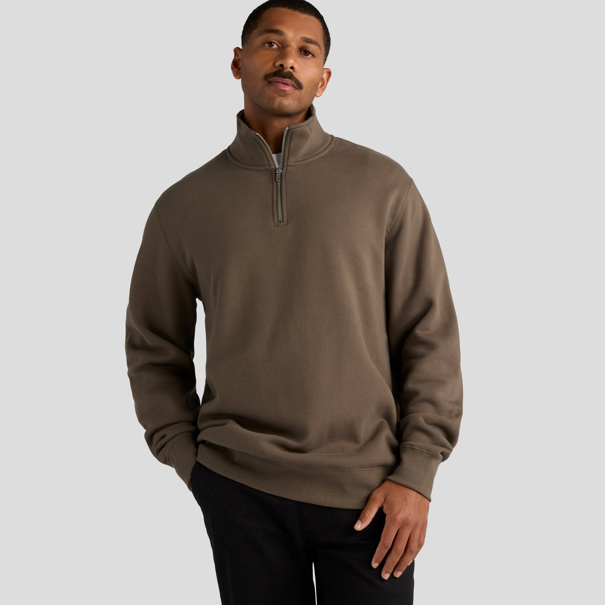 Stencil Half Zip Crew