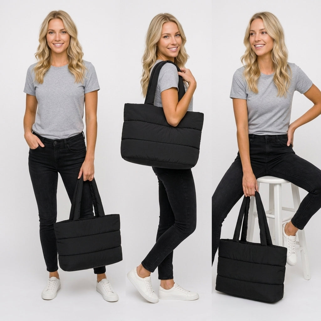 Quilted tote bag