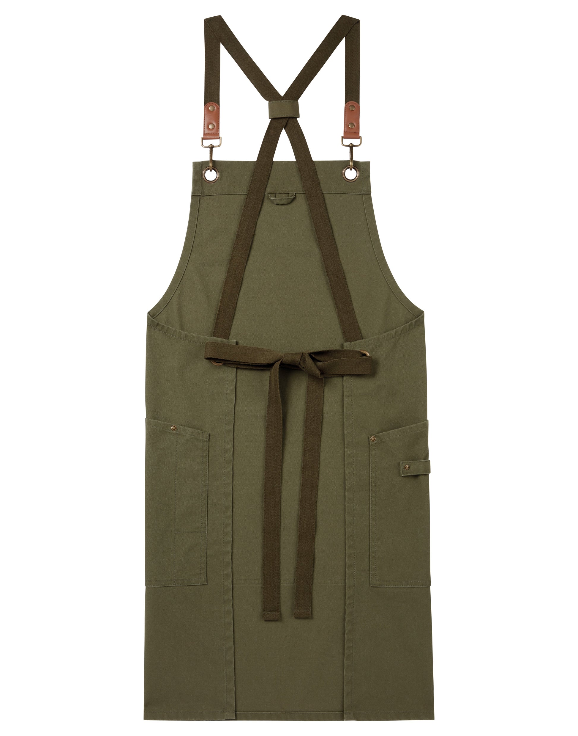 Clip ‘n’ Clasp cross-back bib apron